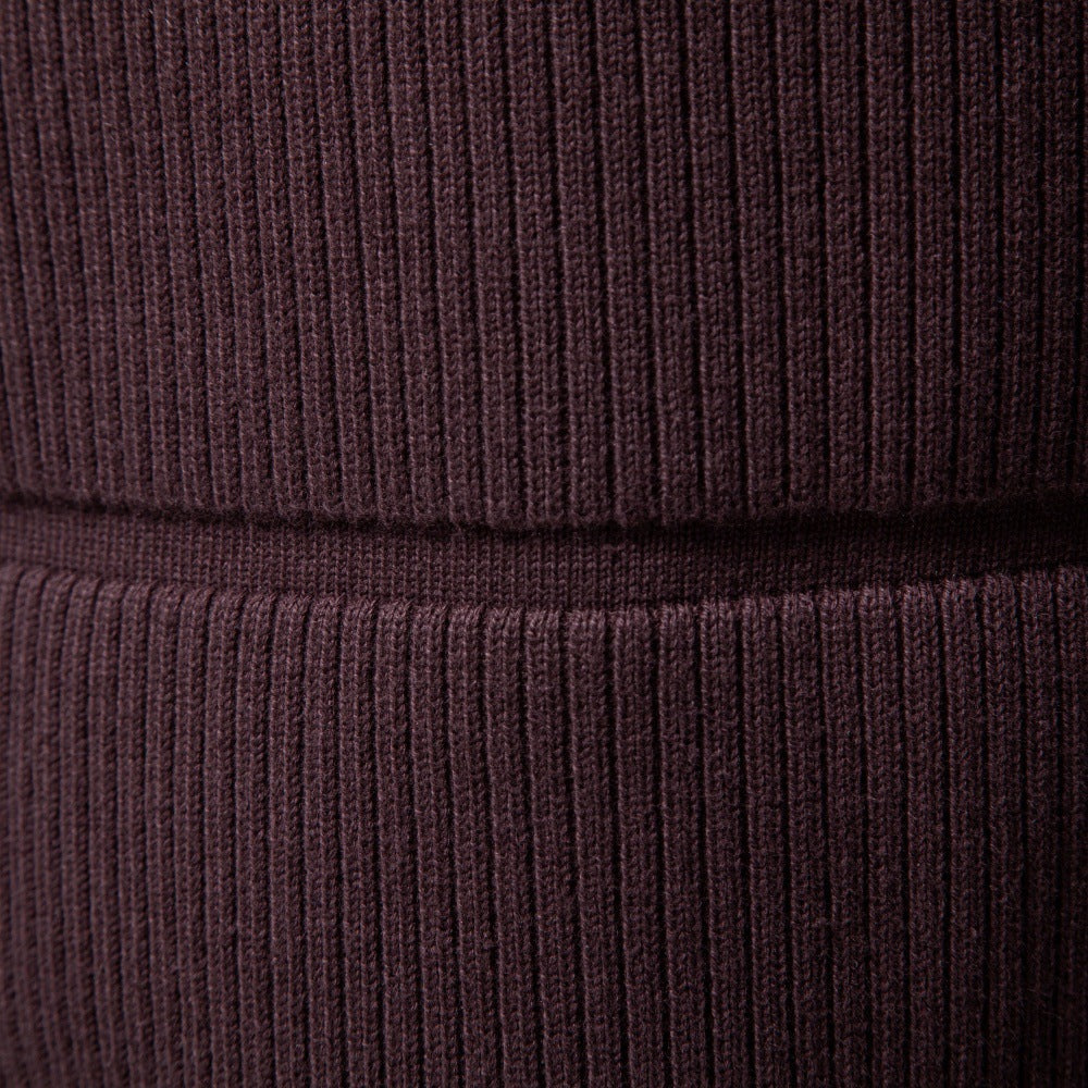 Herren Gestrickter Rundhals-Pullover mit Stepp-Optik und Rippbündchen Echoarchiv