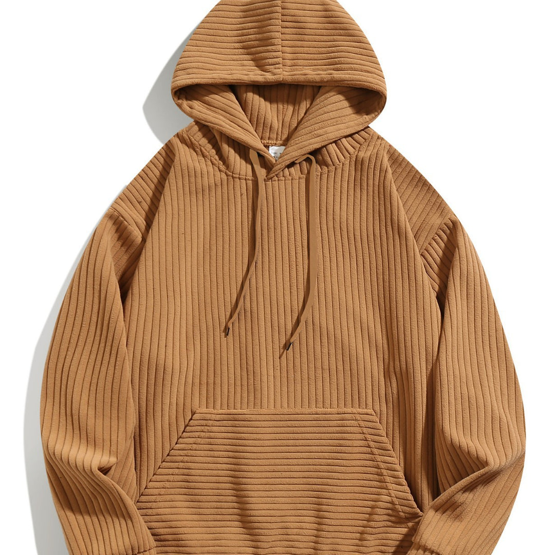 Herren Kapuzenpullover mit strukturiertem Rippstoff Echoarchiv