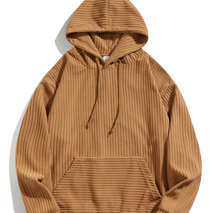 Herren Kapuzenpullover mit strukturiertem Rippstoff Echoarchiv