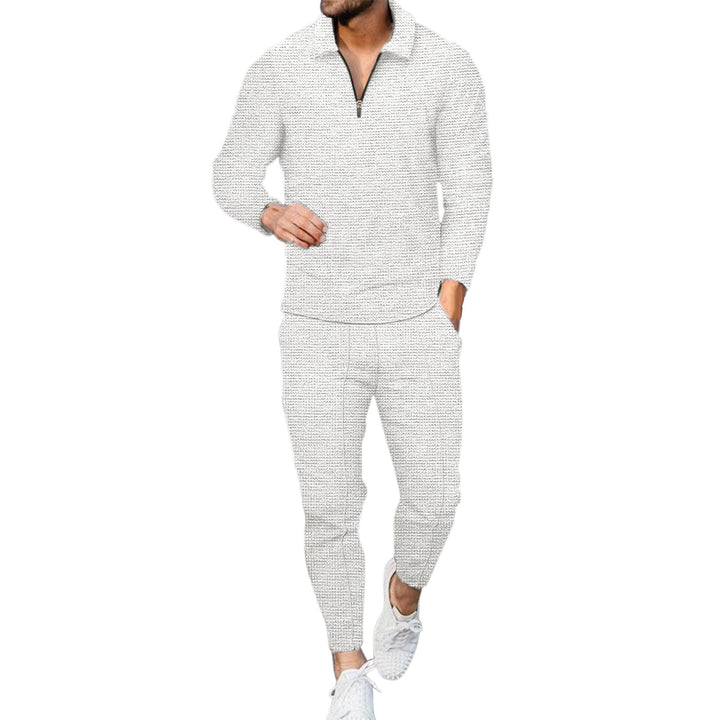 Herren sportliches Jogginganzug mit kurzem Reißverschluss und eng anliegendem Schnitt Echoarchiv