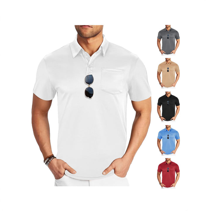 Herren nan funktionales Polohemd mit Brusttasche und atmungsaktiver Meshstruktur Echo Archiv
