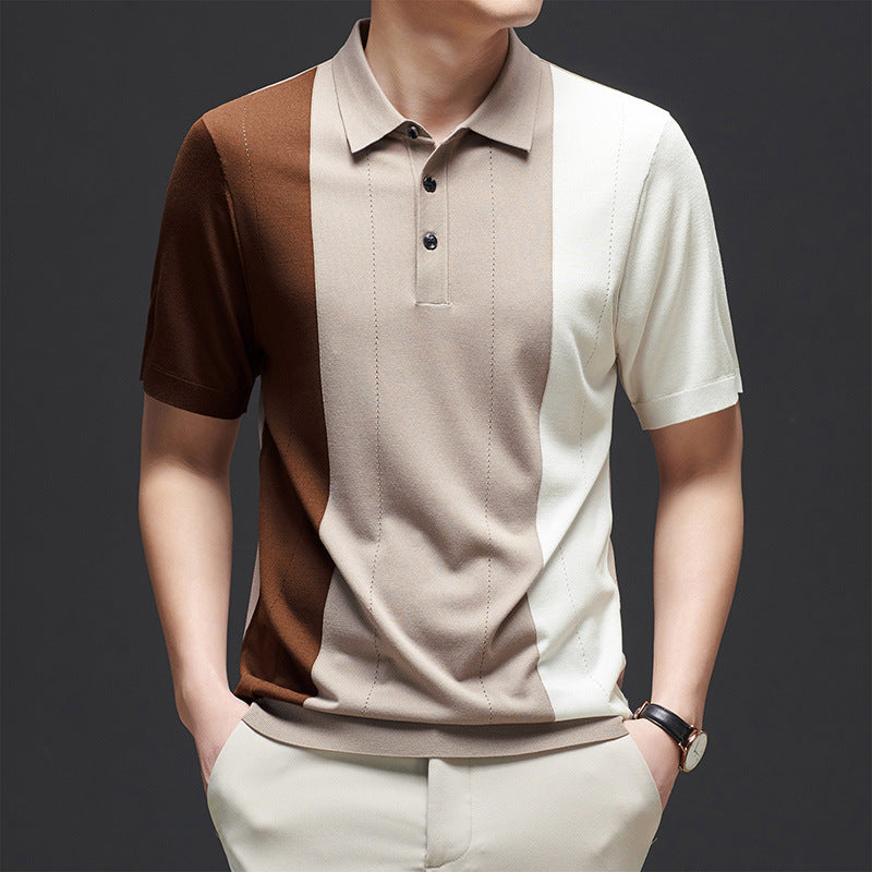 Herren Poloshirt mit modernem Farbblockdesign Echoarchiv