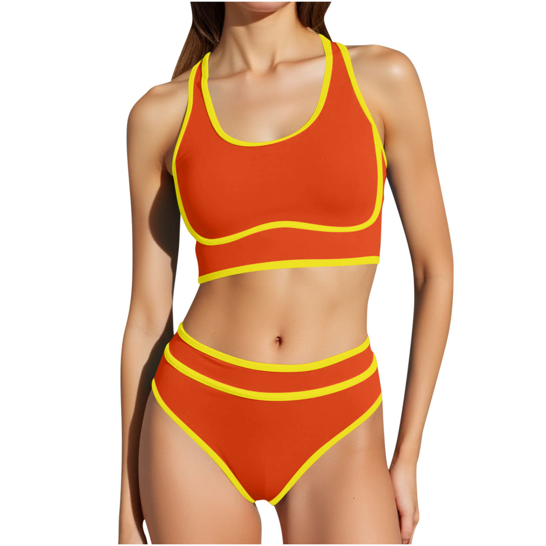 Damen Sportliches Bikini-Set mit hoch taillierter Hose Echo Archiv