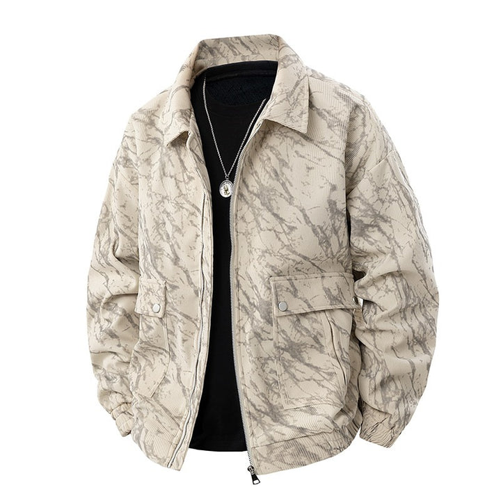 Herren Kunstvelours‑Bomberjacke im Oversize‑Boxy‑Cut mit Zwei‑Wege‑Reißverschluss & elastischem Saum Echoarchiv
