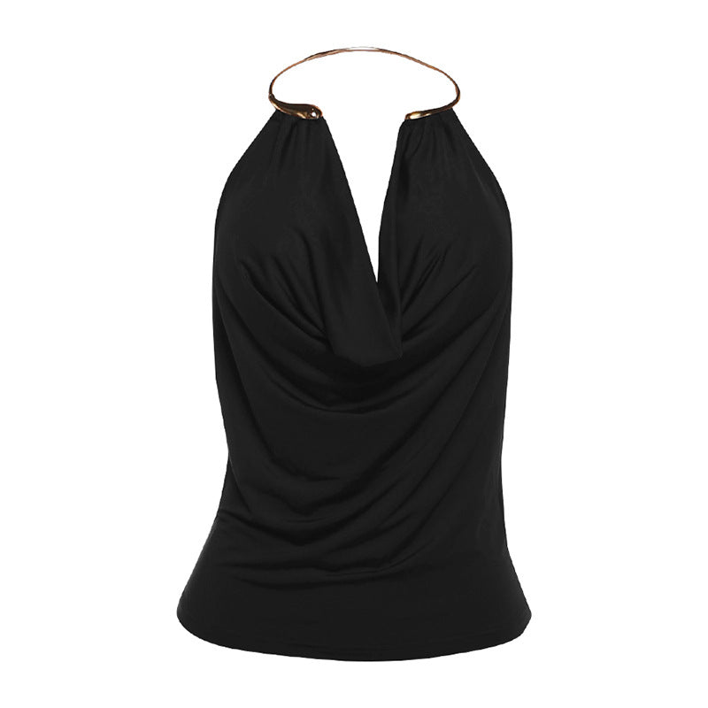 Damen Wickeltop mit raffiniertem Ausschnitt und eleganter Drapierung Echo Archiv