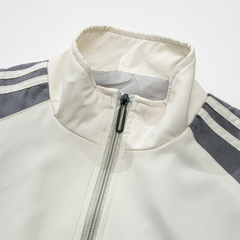 Herren Classic Sport Trainingsset mit Stehkragen, durchgehendem Reißverschluss und elastischen Zugbundhosen – Marzano