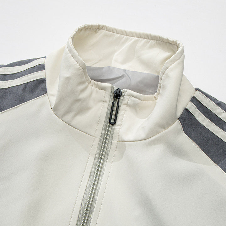 Herren Classic Sport Trainingsset mit Stehkragen, durchgehendem Reißverschluss und elastischen Zugbundhosen – Marzano