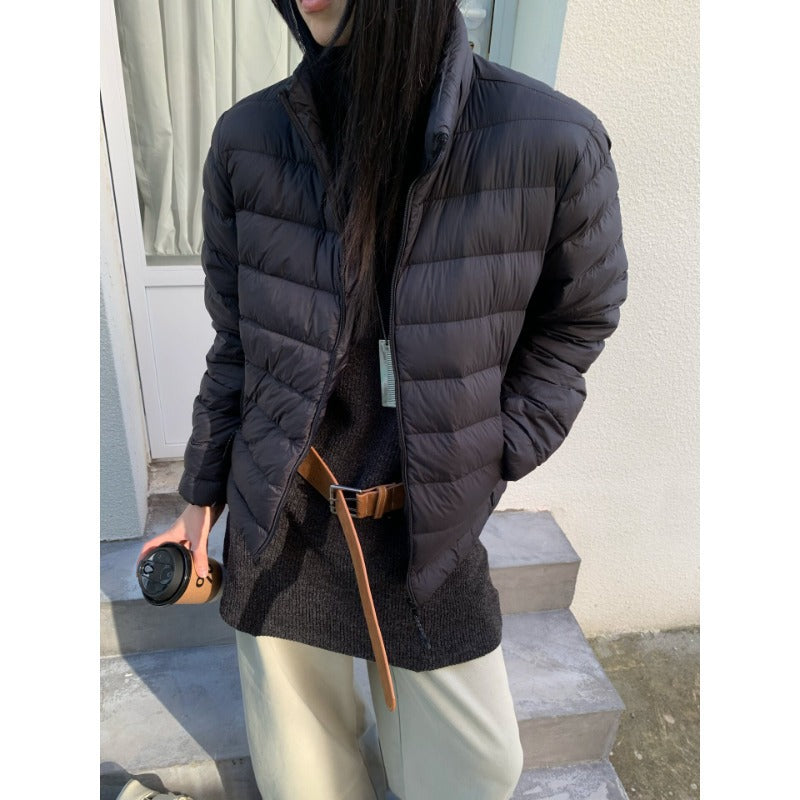 Damen leicht wattierte Steppjacke mit hohem Kragen Echoarchiv