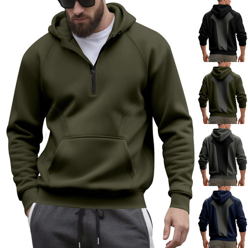Herren Kapuzenpullover mit modernem Reißverschluss und praktischen Taschen Echoarchiv