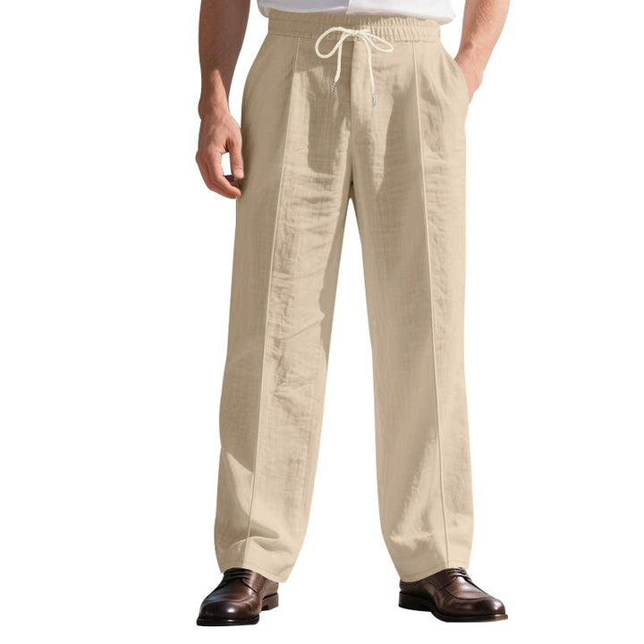 Herren lockere Freizeithose mit verstellbarem Bund und seitlichen Taschen Echoarchiv