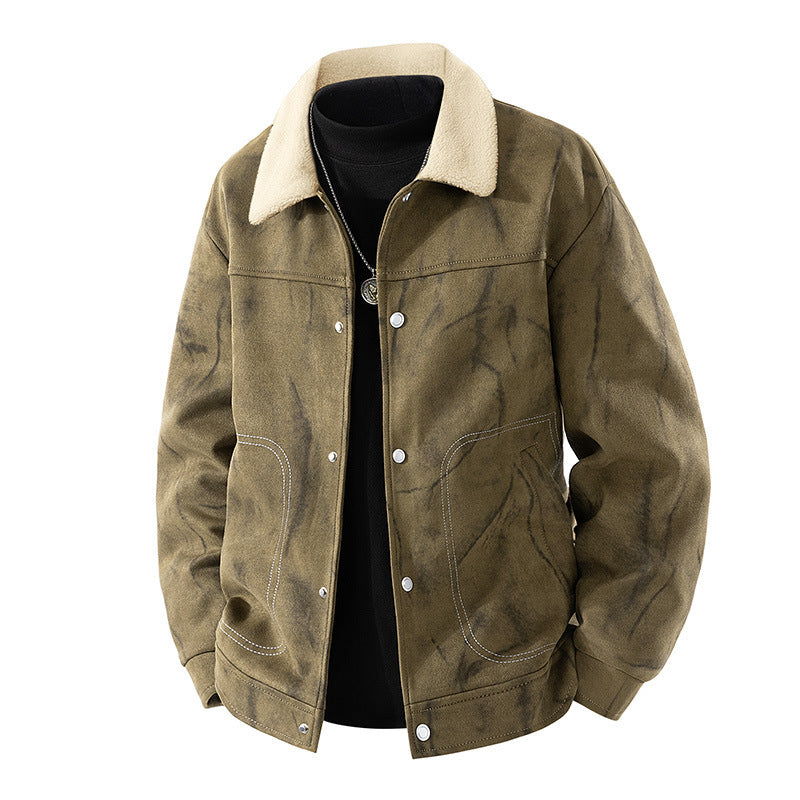Herren Lässige Jeansjacke mit warmem Futter Echo Archiv