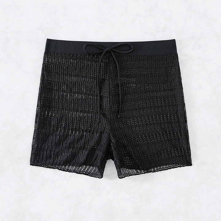 Damen Sportliche Badeshorts mit flexiblem Bund und modischem Wellenmuster Echo Archiv