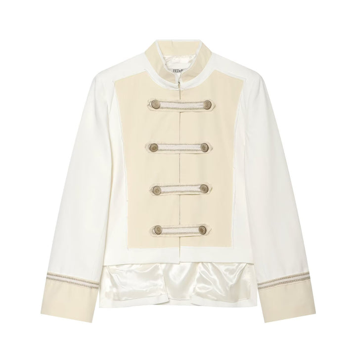 Damen Militärisch inspirierte Kurzjacke mit Zierknopfleiste Echo Archiv