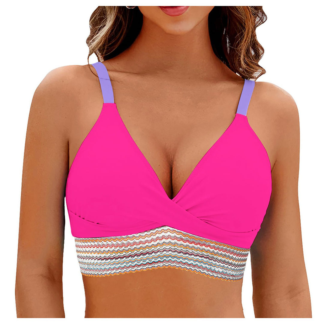Damen Wickel-Bikini-Oberteil mit modischem Muster Echo Archiv