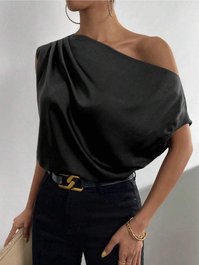 Damen Elegantes, schulterfreies Satinoberteil Echo Archiv