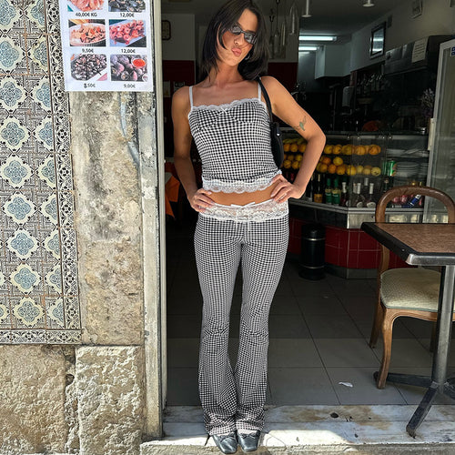 Damen Spitzen-Bustier mit Karo-Design und verstellbaren Trägern Echo Archiv