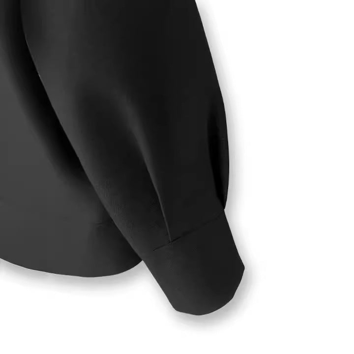 Damen Oversize kragenlose Blazerjacke mit kontrastpaspel & Pattentaschen Echo Archiv