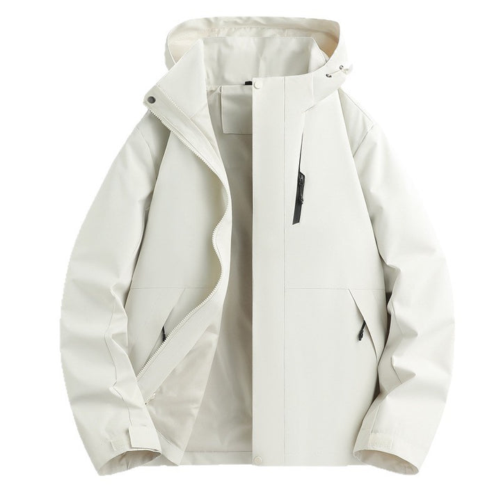 Herren Witterungsbeständige Funktionsjacke mit verstellbarem Kapuzenkragen Echoarchiv