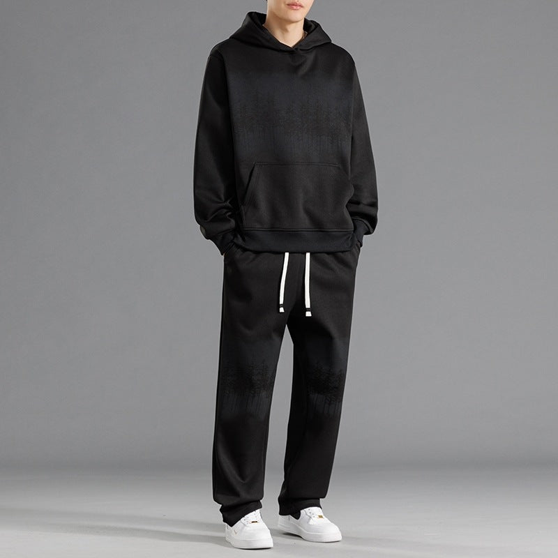 Herren Freizeit-Loungewear-Set mit entspannter Passform und kreativen Baum-Print Echoarchiv