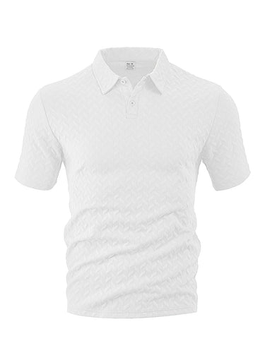 Herren Poloshirt mit strukturiertem Obermaterial und modernem Schnitt Echoarchiv