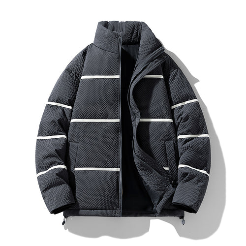Herren stilvolle Steppjacke mit reflektierenden Akzenten Echoarchiv