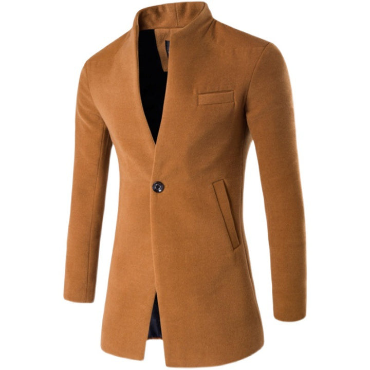 Herren Modische Jacke mit Stehkragen und asymmetrischem Schnitt Echoarchiv