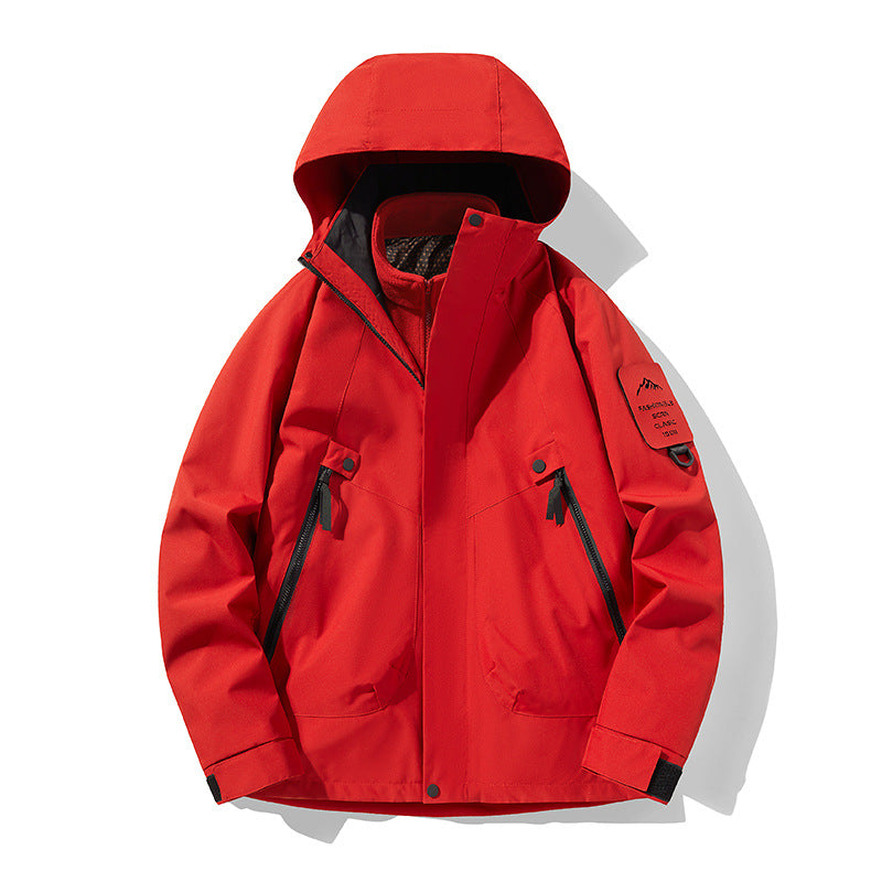 Unisex Wasserdichte, atmungsaktive Hardshell-Outdoorjacke mit Kapuze Echoarchiv