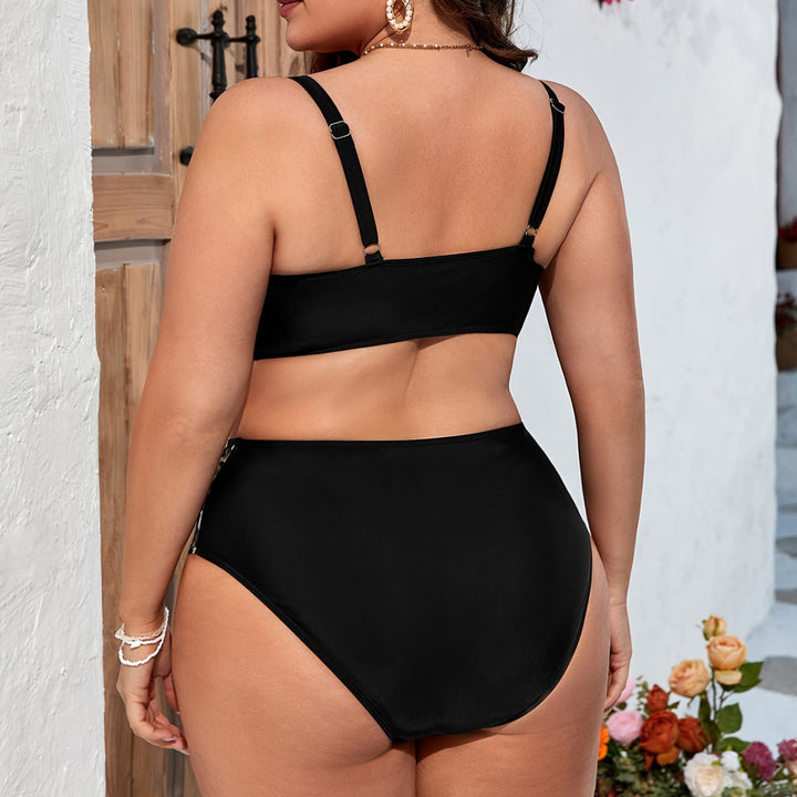 Damen Hochgeschneiderter Bikini mit Leo-Muster Echo Archiv