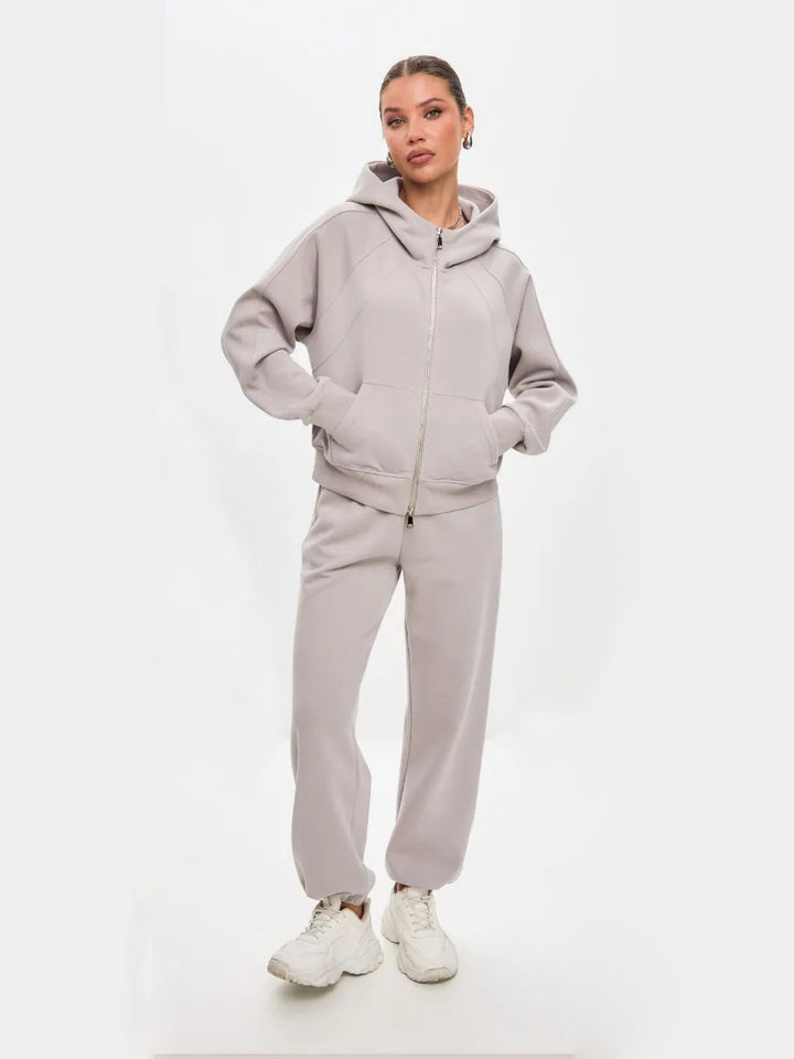 Damen Sportliches Fleece-Jogging-Set Echo Archiv
