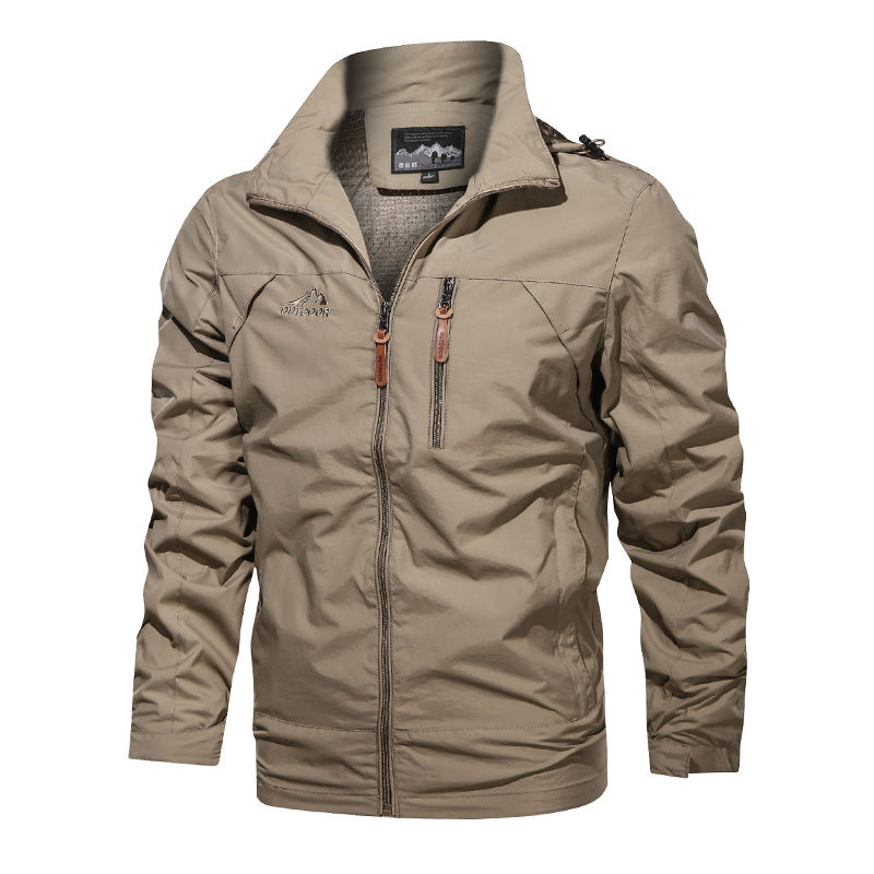 Herren nan leichte wasserabweisende Softshell Outdoorjacke mit Kapuze Brusttasche Echo Archiv