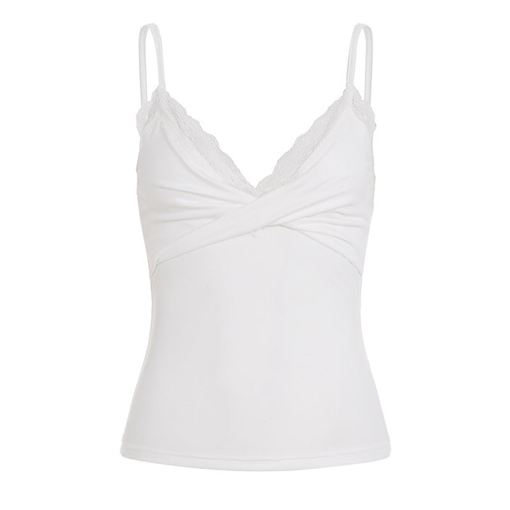 Damen Elegantes Spitzen-Cami-Top mit enganliegendem Schnitt und verstellbaren Trägern Echo Archiv