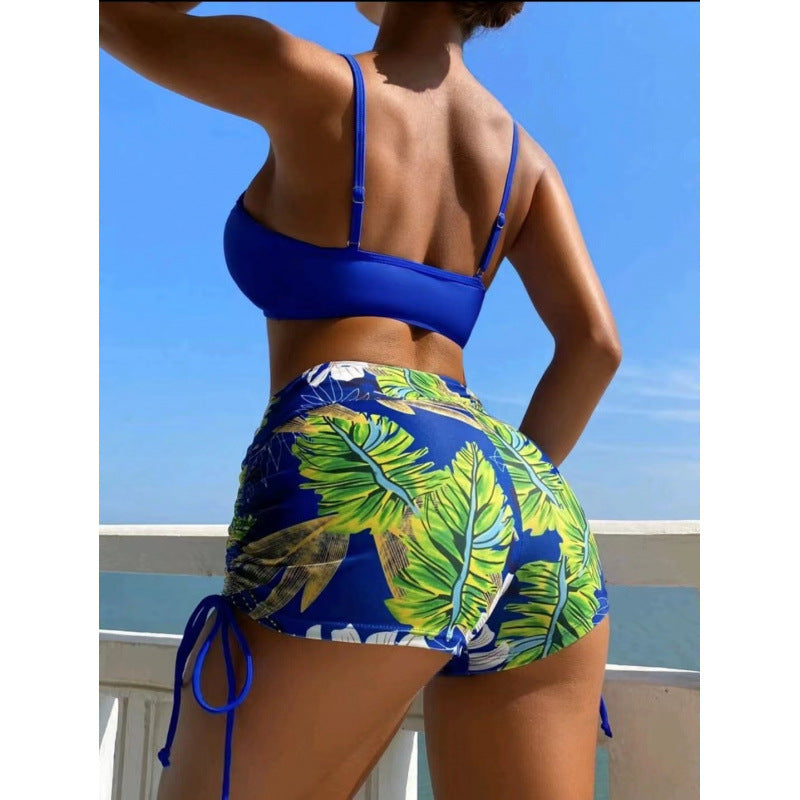 Damen Bikini-Set mit verstellbaren Trägern und floralem Volant Echo Archiv