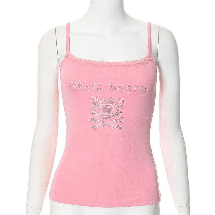 Damen Funktionsshirt mit attraktivem Spitzenbesatz und kreativem Druck Echo Archiv