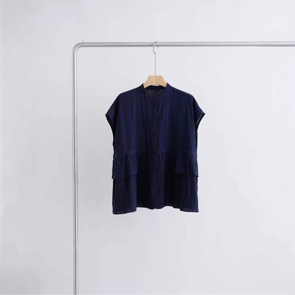 Damen Modische Bluse mit Rüschendetails Echoarchiv