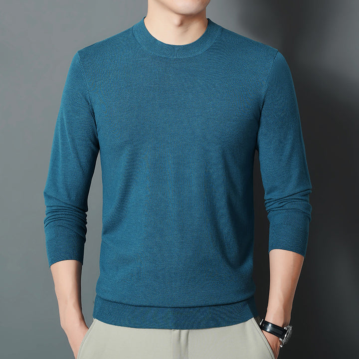 Herren Feiner Rundhalspullover aus Feinstrick mit schmaler Silhouette Echo Archiv