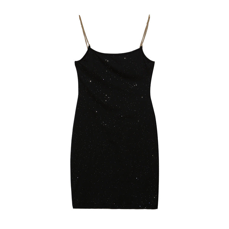 Damen trägerloses Cocktailkleid mit funkelndem Sternenapplikation Echoarchiv