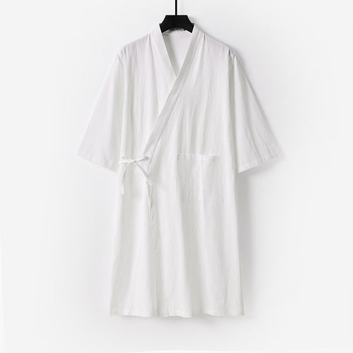Damen Kimono-Wickelkleid mit Bindegürtel und aufgesetzten Taschen Echoarchiv