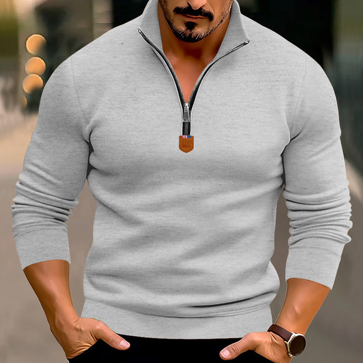 Herren Pullover mit kurzem Reißverschluss Echoarchiv