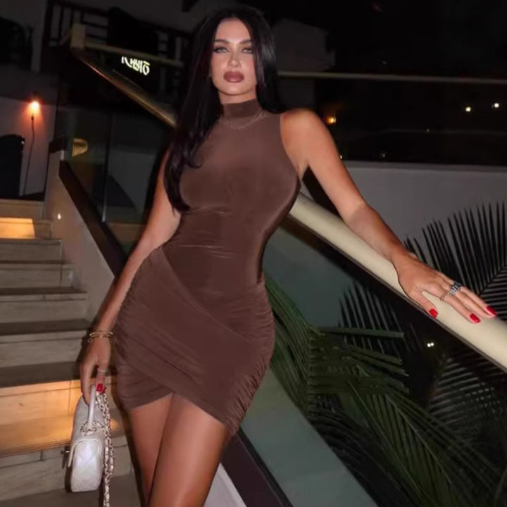 Damen Schnelles Körperbetontes Kleid mit raffiniertem Wickeldesign Echo Archiv