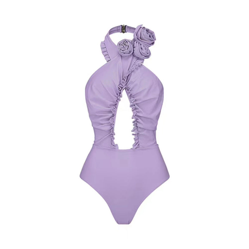 Damen Badeanzug mit floralem Wickelrock Echo Archiv
