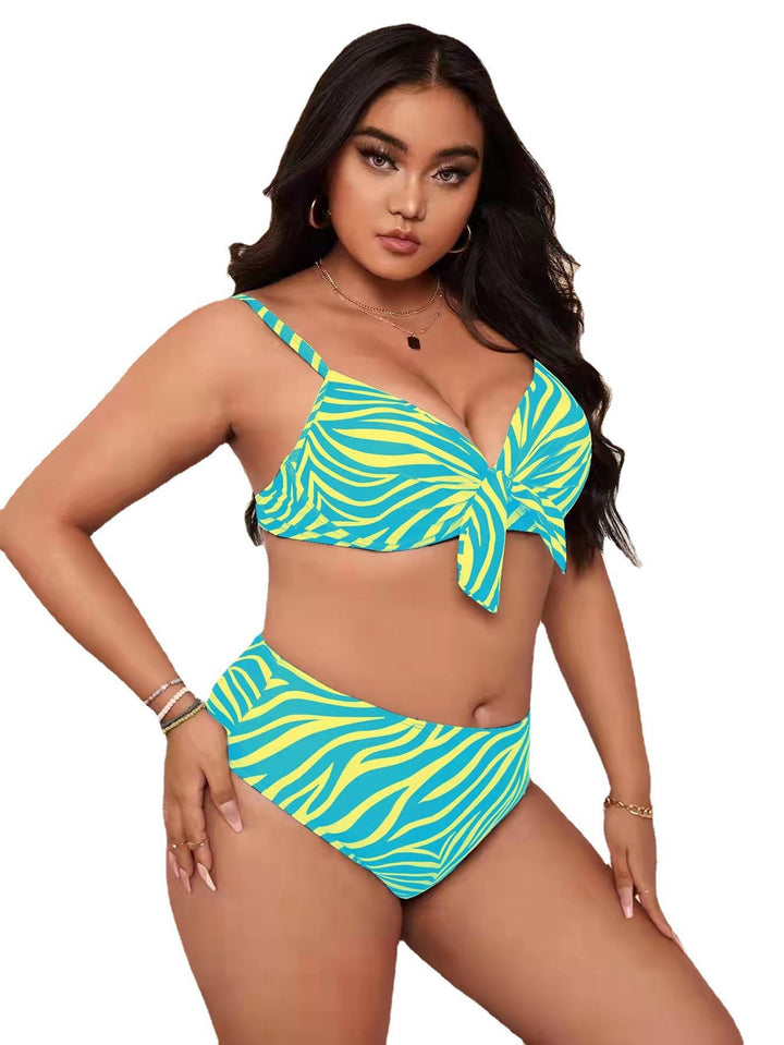 Damen Bikini-Set mit verspieltem Knotendesign und hohem Bund Echo Archiv