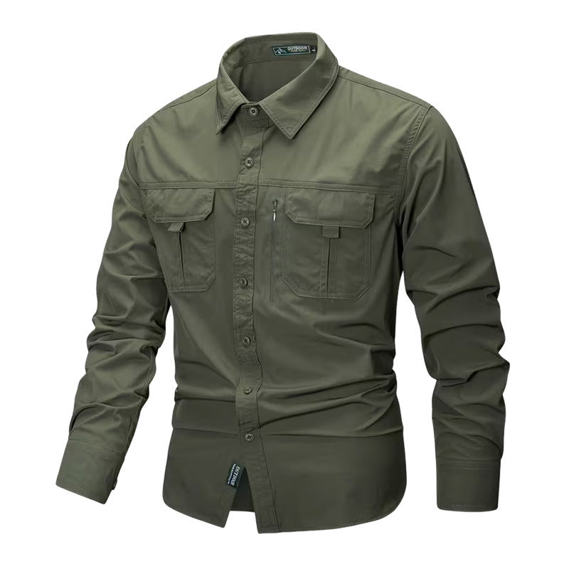 Herren nan robustes Trekkinghemd mit verstärkten Brusttaschen und atmungsaktivem Material Echo Archiv