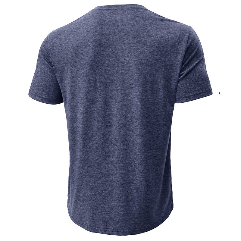 Herren Henley T-Shirt mit Knöpfen und lässigem Schnitt Echoarchiv