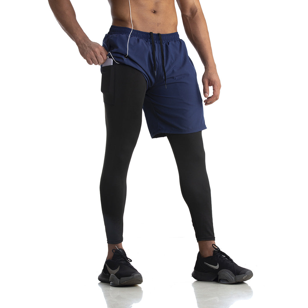 Herren Sportliche Laufshorts mit integrierten Kompressionsleggings Echoarchiv
