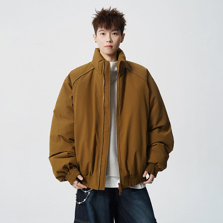 Herren Oversized Windjacke mit Stehkragen und elastischen Bündchen Echoarchiv