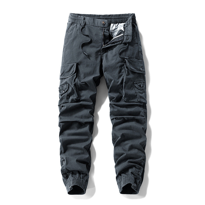 Herren Taktische Cargo-Joggerhose mit Tunnelzugbund und verstellbaren Druckknopf‑Taschen Echo Archiv