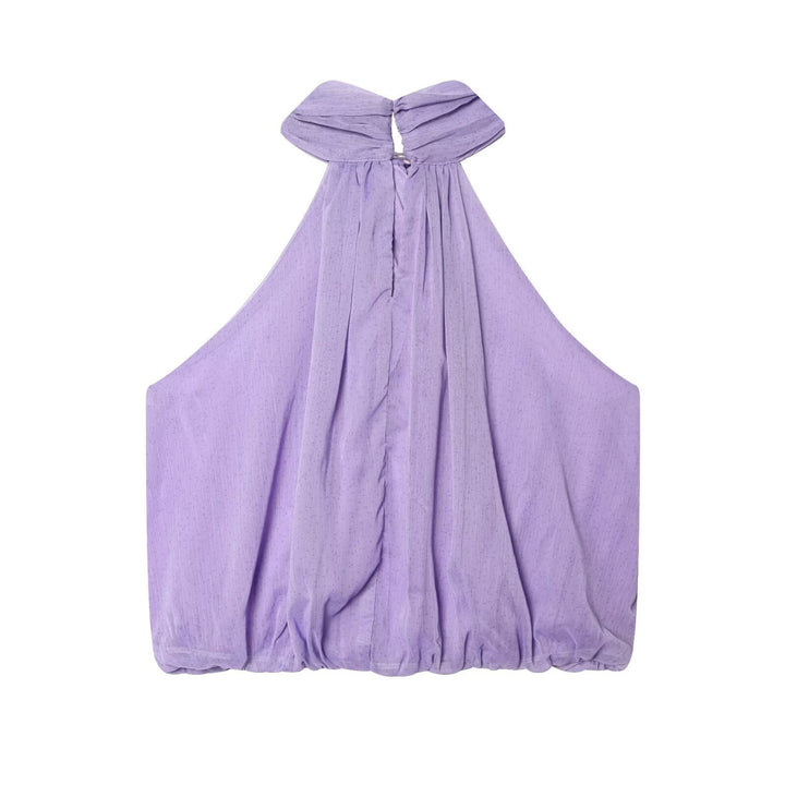 Damen ärmelloses Haltertop mit eleganter Raffung und modischem Schlüssellochausschnitt Echo Archiv