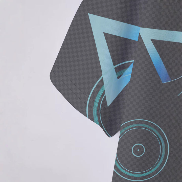 Herren modernes Poloshirt mit kreativem geometrischen Design Echoarchiv
