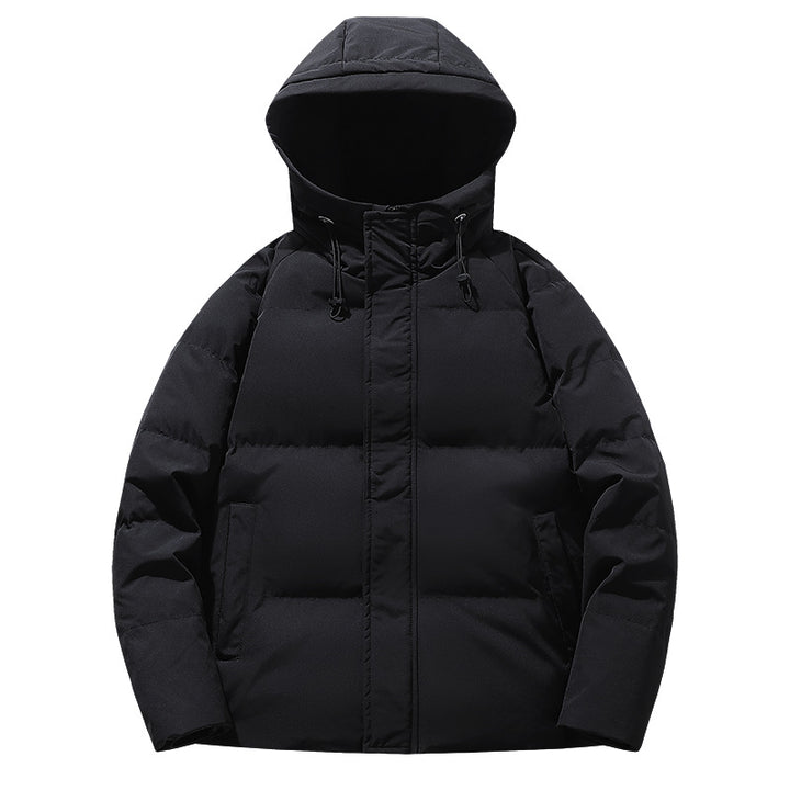 Herren Wattierte Kapuzen-Übergangsjacke mit Thermofüllung und hohem Stehkragen Echoarchiv
