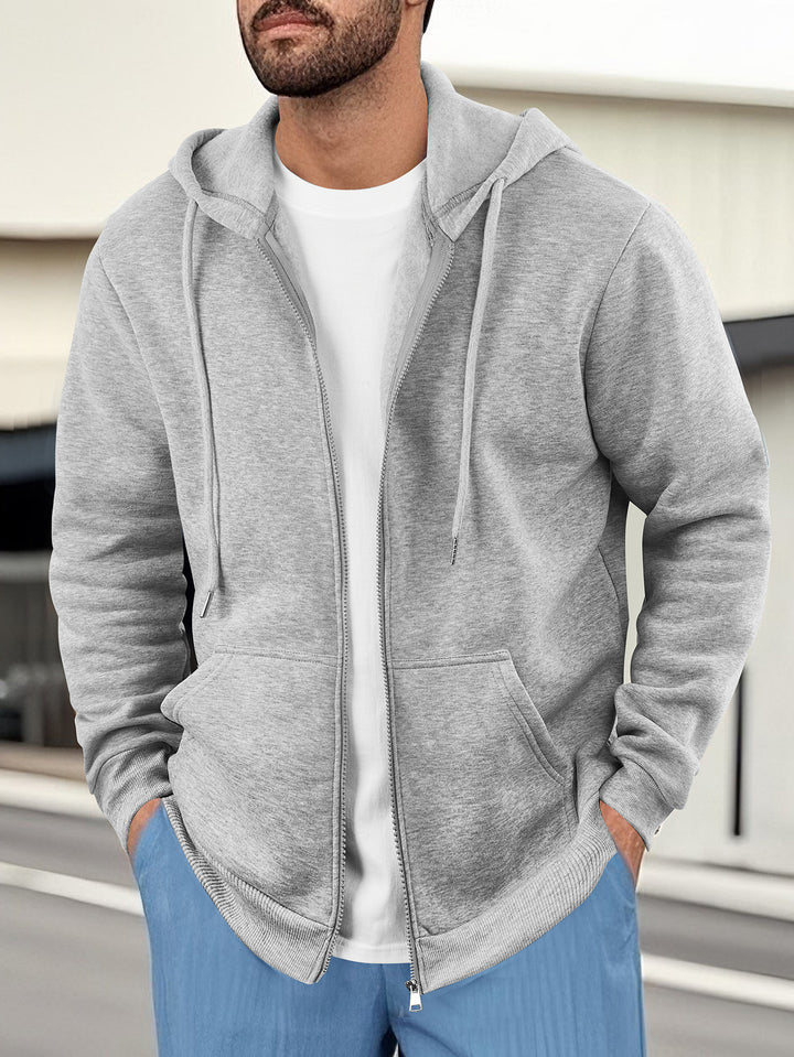 Herren lässige Kapuzenjacke mit atmungsaktivem Sweatstoff und praktischen Taschen Echoarchiv
